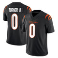 Parkc C.Bengals #0 DJ Turner II Player Black Vapor F.U.S.E. Limited Home Game Stitched Jerseys