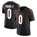 Parkc C.Bengals #0 DJ Turner II Player Black Vapor Untouchable Limited Home Game Stitched Jerseys