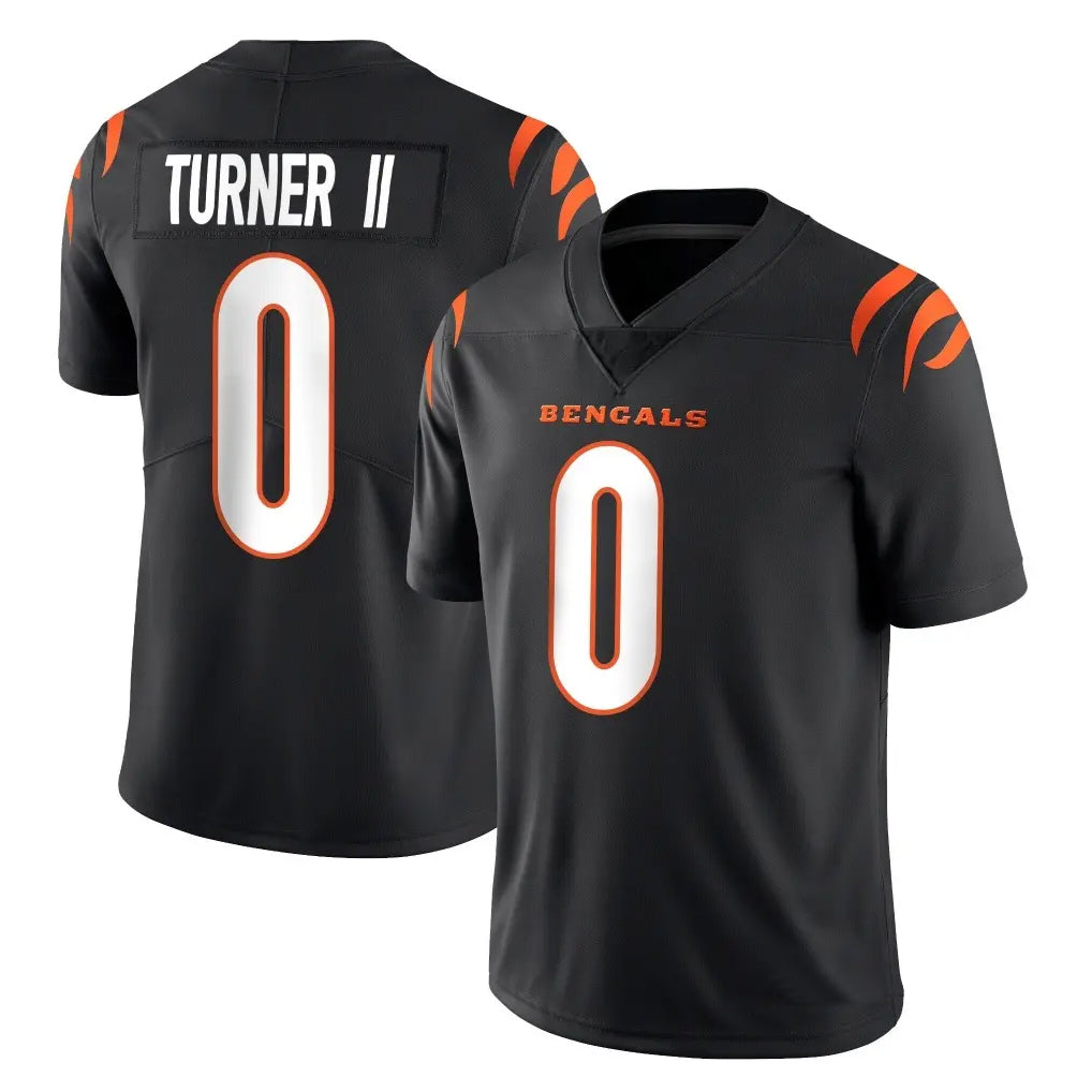 Parkc C.Bengals #0 DJ Turner II Player Black Vapor Untouchable Limited Home Game Stitched Jerseys