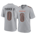 Parkc C.Bengals #0 DJ Turner II Player Gray Atmosphere Fashion Game Stitched Jerseys