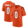 Parkc C.Bengals #0 DJ Turner II Player Orange Home Game Stitched Jerseys