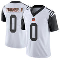 Parkc C.Bengals #0 DJ Turner II Player White Color Rush Vapor Untouchable Limted Home Game Stitched Jerseys