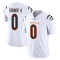 Parkc C.Bengals #0 DJ Turner II Player White Vapor Untouchable Limited Home Game Stitched Jerseys