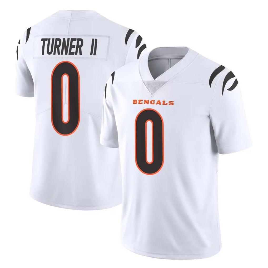 Parkc C.Bengals #0 DJ Turner II Player White Vapor Untouchable Limited Home Game Stitched Jerseys