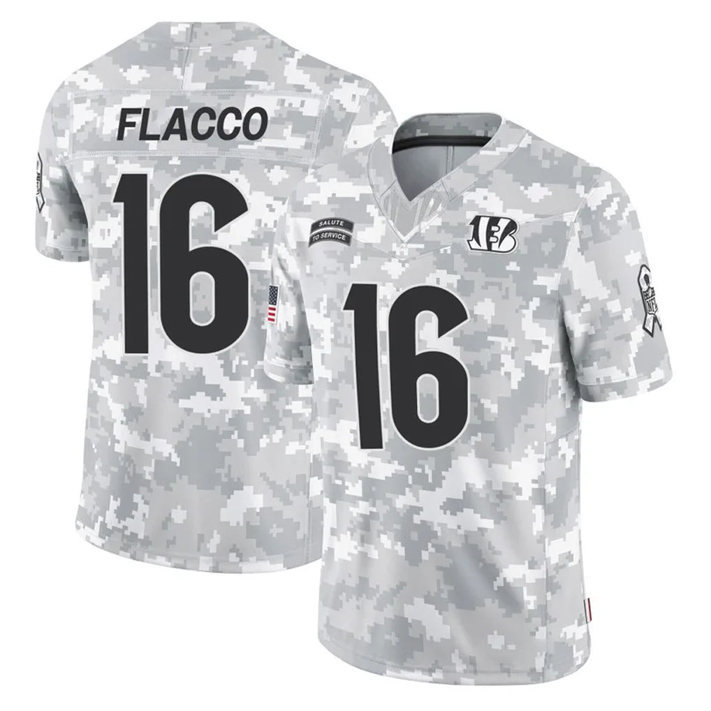 Parkc C.Bengals #16 Joe Flacco Player Arctic Camo Salute to Service Limited Stitched Jerseys