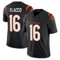 Parkc C.Bengals #16 Joe Flacco Player Black Vapor F.U.S.E. Limited Home Game Stitched Jerseys