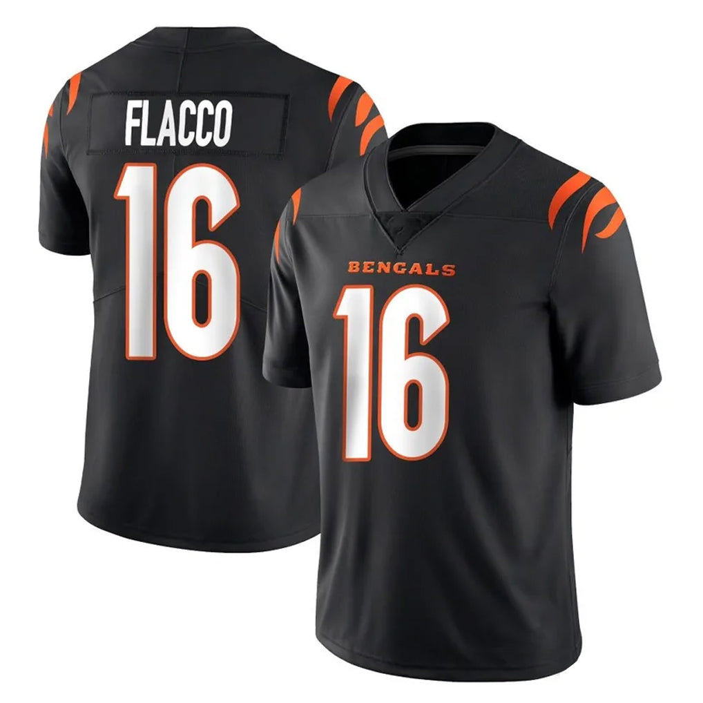 Parkc C.Bengals #16 Joe Flacco Player Black Vapor Untouchable Limited Home Game Stitched Jerseys