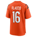 Parkc C.Bengals #16 Joe Flacco Player Orange Home Game Stitched Jerseys