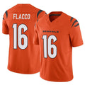 Parkc C.Bengals #16 Joe Flacco Player Orange Vapor F.U.S.E. Limited Home Game Stitched Jerseys