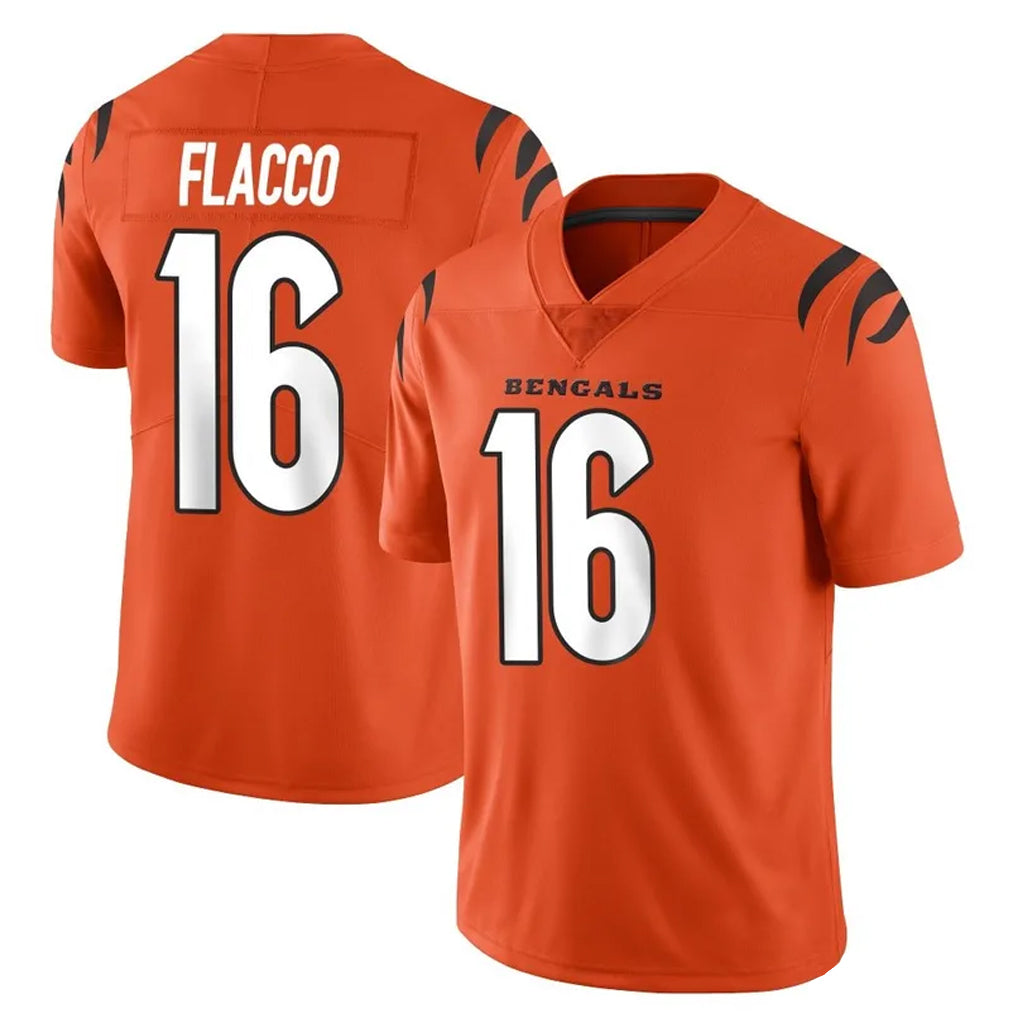 Parkc C.Bengals #16 Joe Flacco Player Orange Vapor Untouchable Limited Home Game Stitched Jerseys