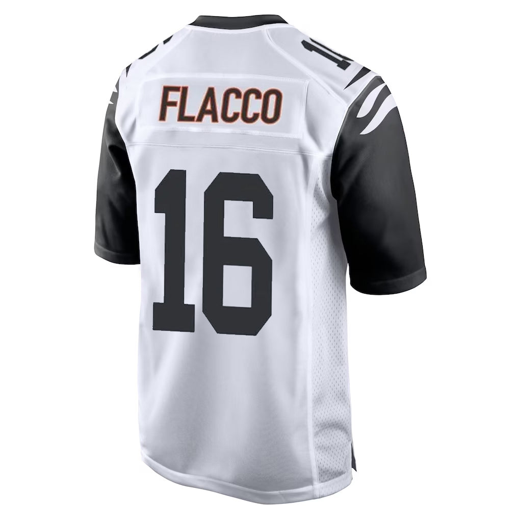 Parkc C.Bengals #16 Joe Flacco Player White Alternate Home Game Stitched Jerseys