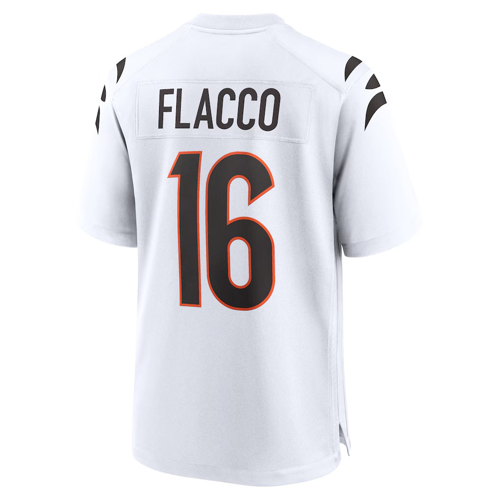 Parkc C.Bengals #16 Joe Flacco Player White Home Game Stitched Jerseys