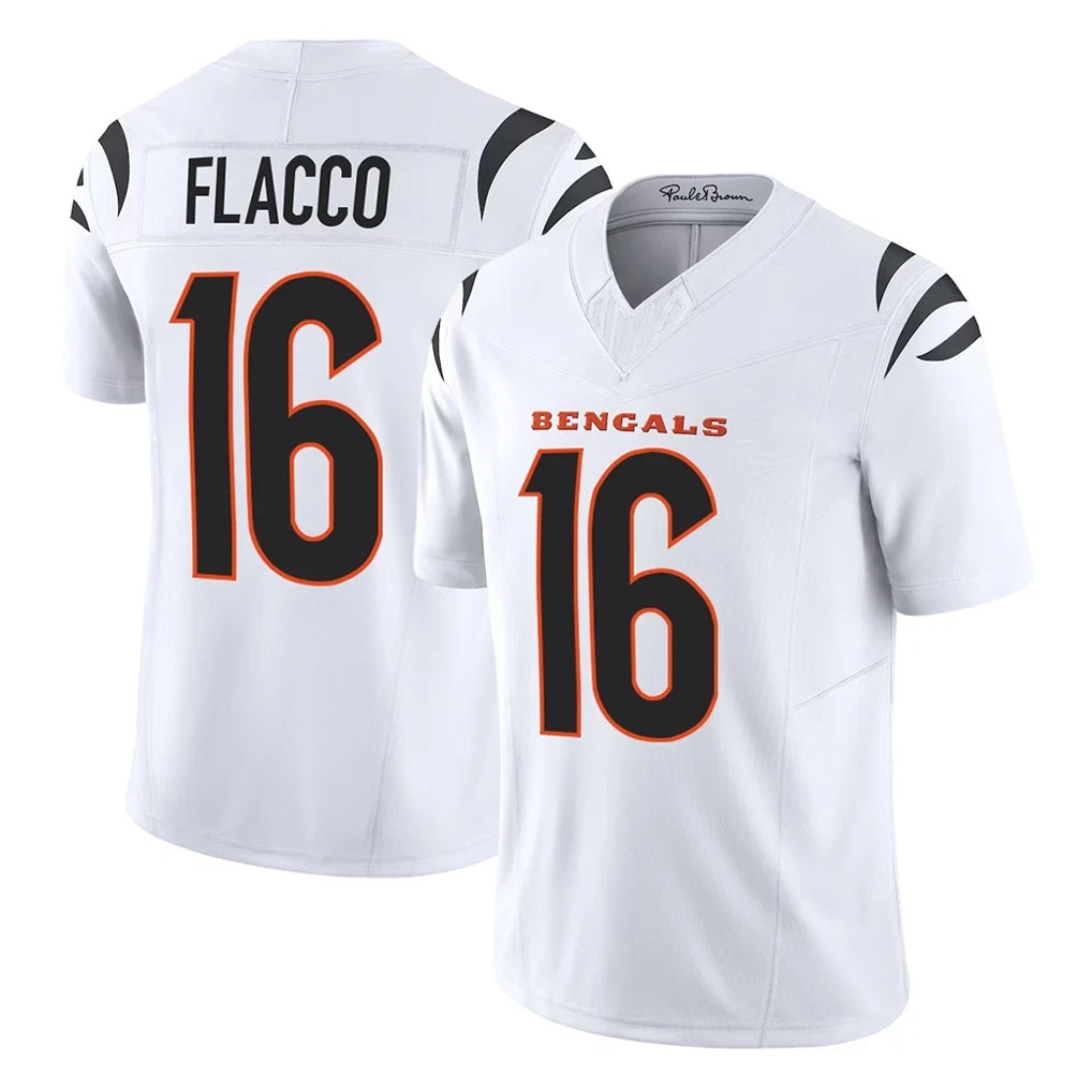 Parkc C.Bengals #16 Joe Flacco Player White Vapor F.U.S.E. Limited Home Game Stitched Jerseys