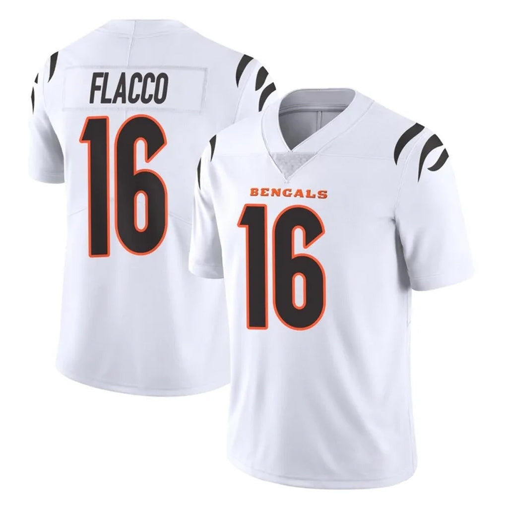 Parkc C.Bengals #16 Joe Flacco Player White Vapor Untouchable Limited Home Game Stitched Jerseys