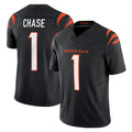 Parkc C.Bengals #1 Ja'Marr Chase Player Black Vapor F.U.S.E. Limited Home Game Stitched Jerseys
