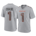 Parkc C.Bengals #1 Ja'Marr Chase Player Gray Atmosphere Fashion Game Stitched Jerseys