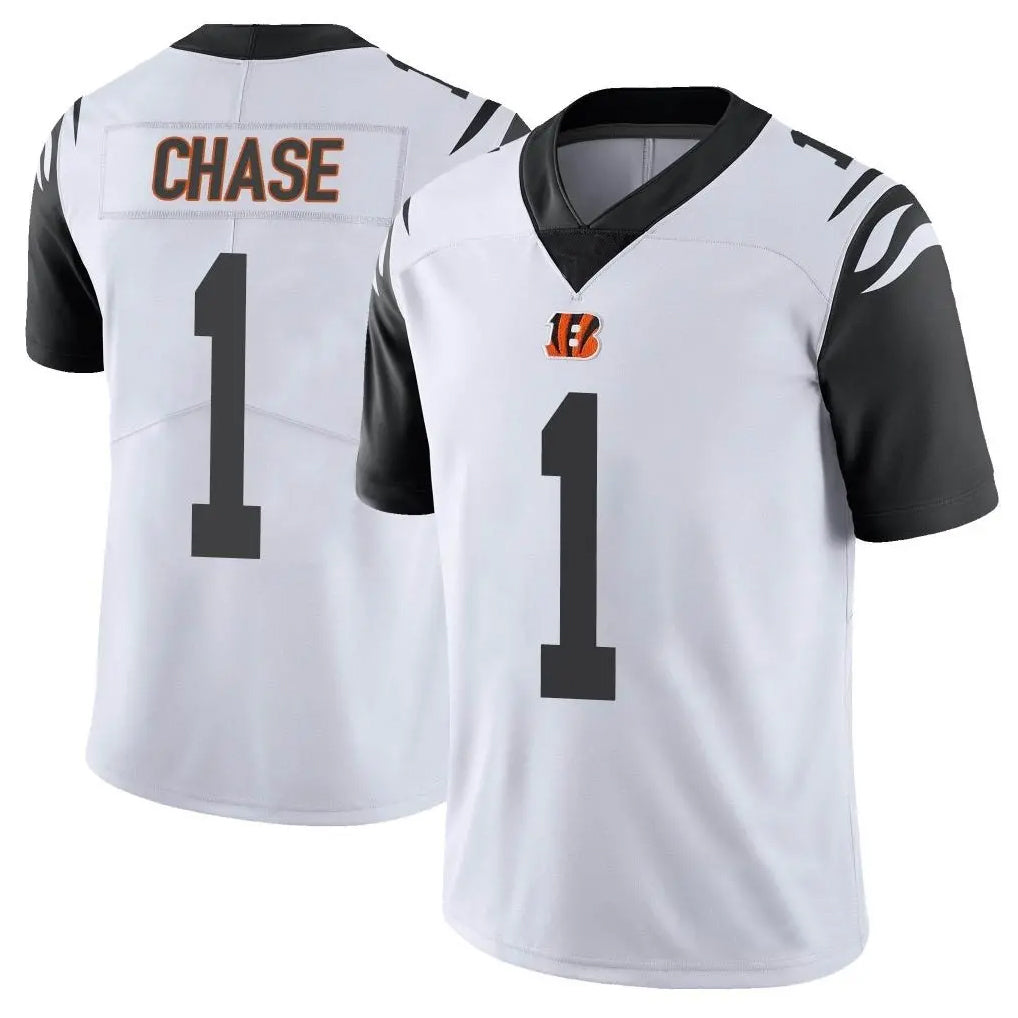 Parkc C.Bengals #1 Ja'Marr Chase Player White Color Rush Vapor Untouchable Limted Home Game Stitched Jerseys