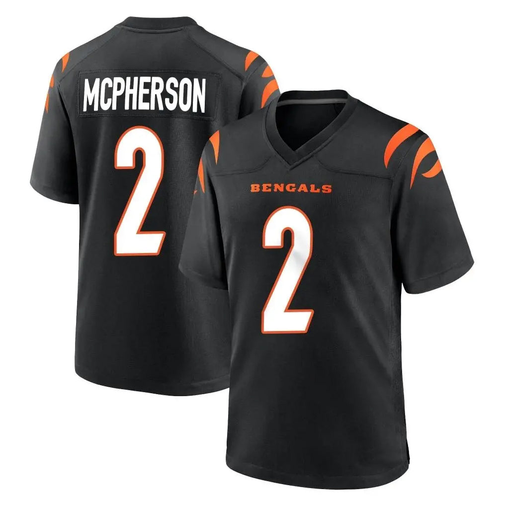 Parkc C.Bengals #2 Evan McPherson Player Black Home Game Stitched Jerseys
