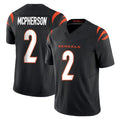 Parkc C.Bengals #2 Evan McPherson Player Black Vapor F.U.S.E. Limited Home Game Stitched Jerseys