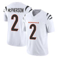 Parkc C.Bengals #2 Evan McPherson Player White Vapor F.U.S.E. Limited Home Game Stitched Jerseys