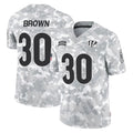 Parkc C.Bengals #30 Chase Brown Player Arctic Camo Salute to Service Limited Stitched Jerseys
