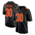 Parkc C.Bengals #30 Chase Brown Player Black Fashion Game Stitched Jerseys
