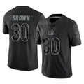 Parkc C.Bengals #30 Chase Brown Player Black Reflective Limited Game Stitched Jerseys