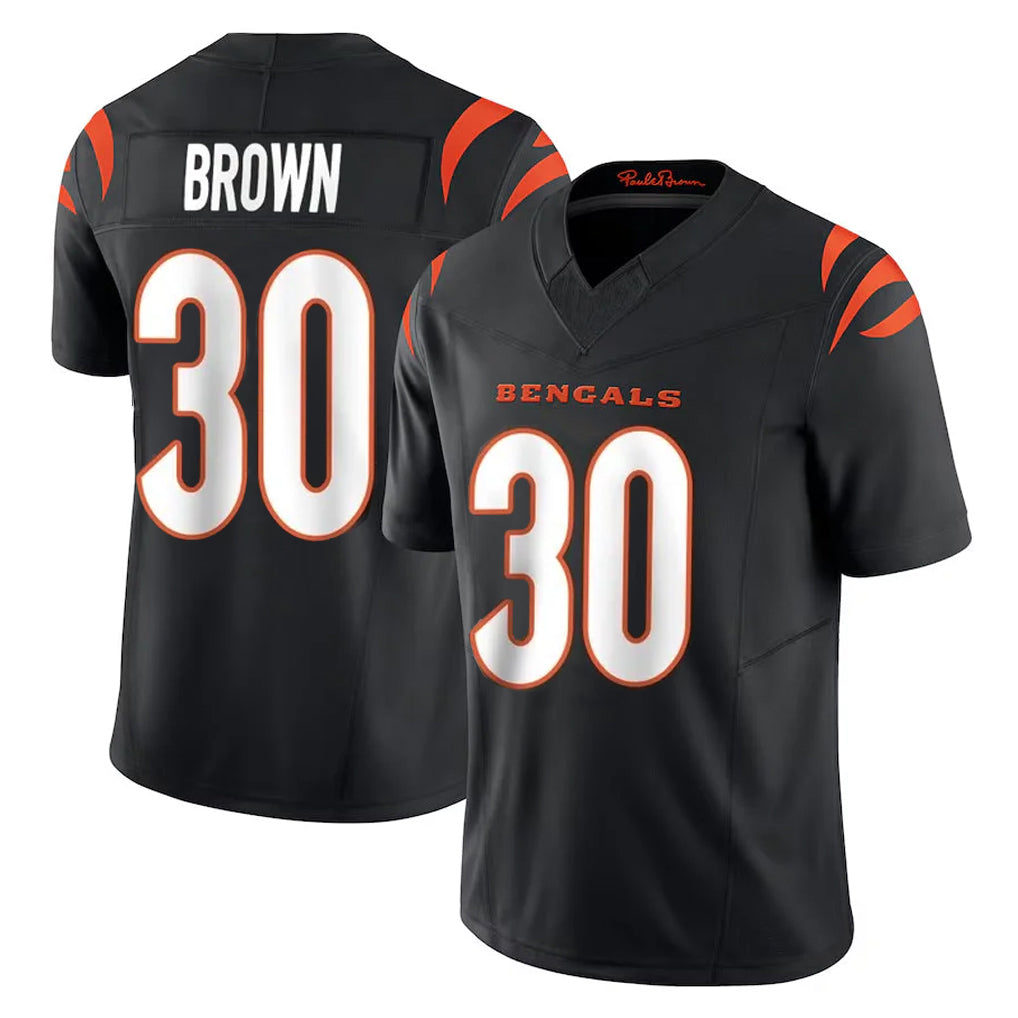 Parkc C.Bengals #30 Chase Brown Player Black Vapor F.U.S.E. Limited Home Game Stitched Jerseys