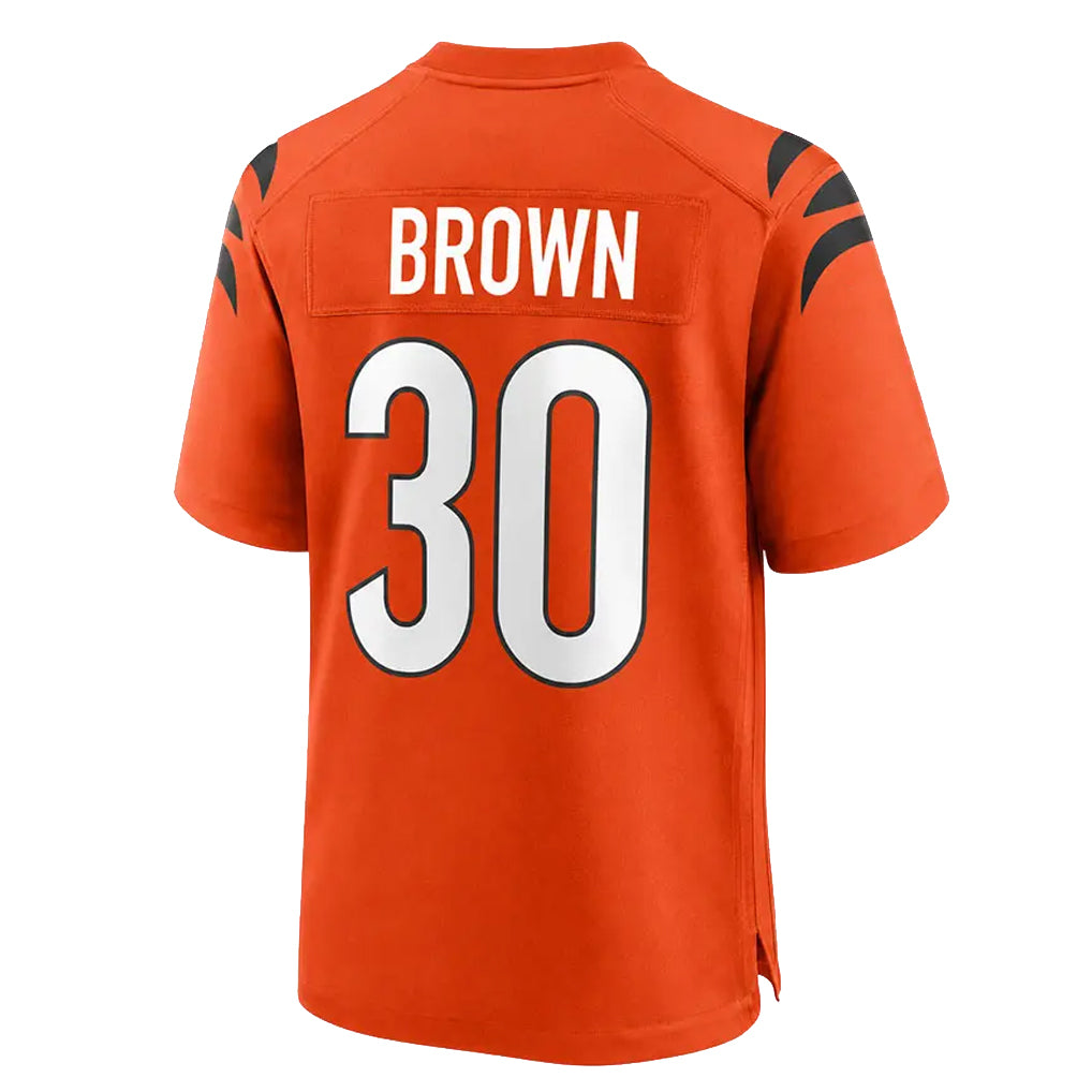Parkc C.Bengals #30 Chase Brown Player Orange Home Game Stitched Jerseys