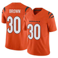 Parkc C.Bengals #30 Chase Brown Player Orange Vapor F.U.S.E. Limited Home Game Stitched Jerseys