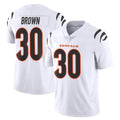 Parkc C.Bengals #30 Chase Brown Player White Vapor Untouchable Limited Home Game Stitched Jerseys