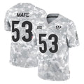 Parkc C.Bengals #53 Boye Mafe Player Arctic Camo Salute to Service Limited Stitched Jerseys