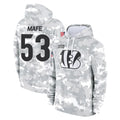 Parkc C.Bengals #53 Boye Mafe Player Arctic Camo Salute to Service Pullover Hoodie Limited Stitched Jerseys