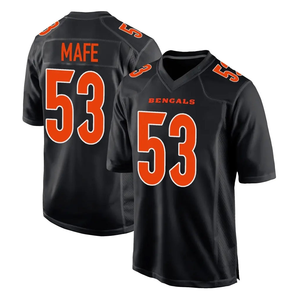 Parkc C.Bengals #53 Boye Mafe Player Black Fashion Game Stitched Jerseys