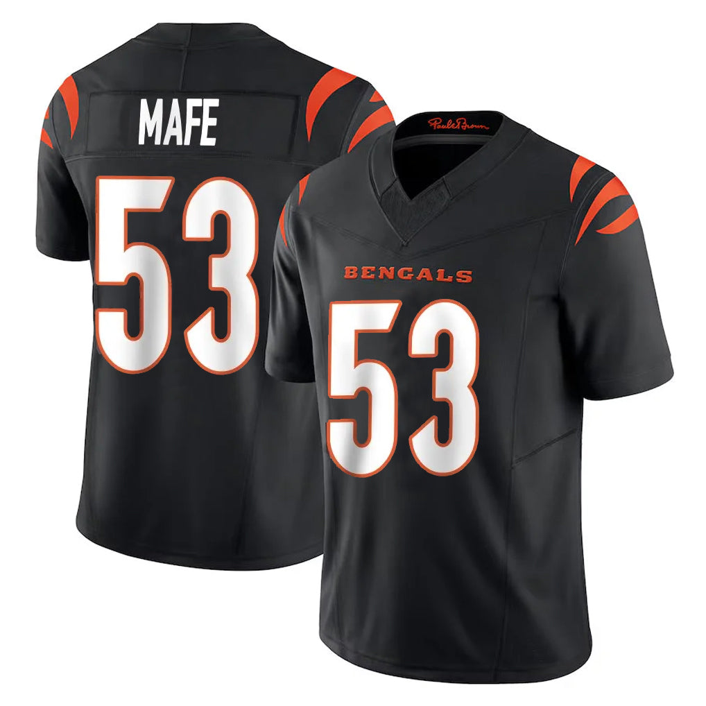 Parkc C.Bengals #53 Boye Mafe Player Black Vapor F.U.S.E. Limited Home Game Stitched Jerseys