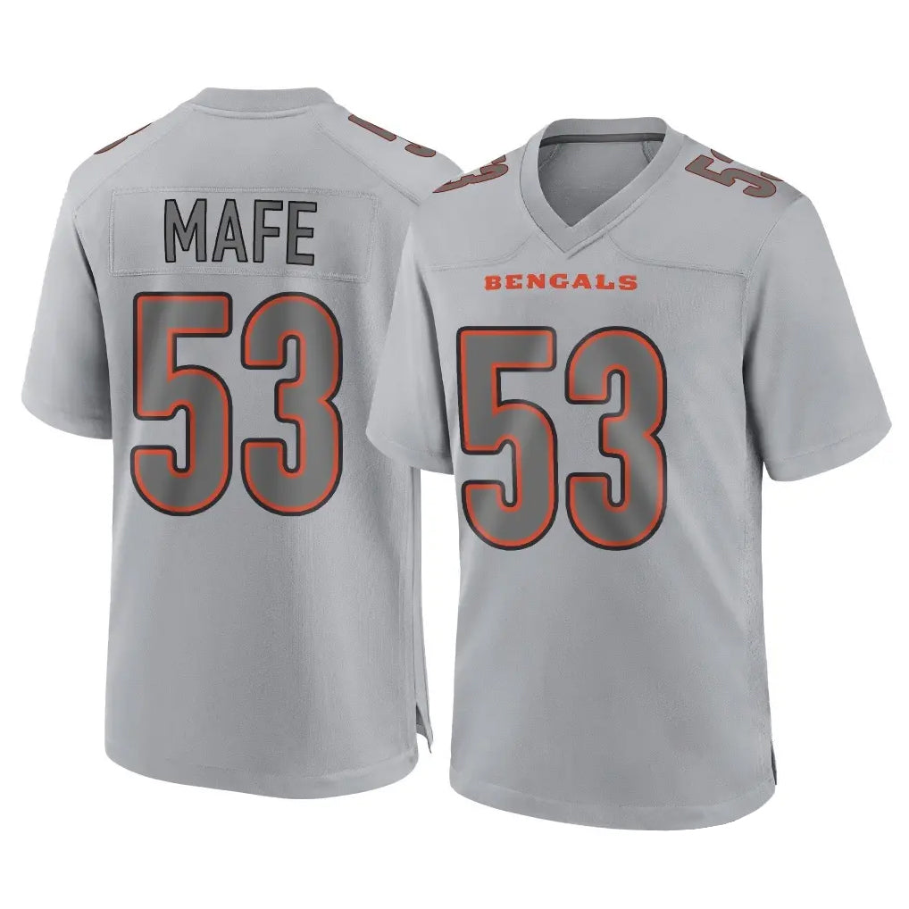Parkc C.Bengals #53 Boye Mafe Player Gray Atmosphere Fashion Game Stitched Jerseys