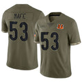Parkc C.Bengals #53 Boye Mafe Player Olive Salute to Service Limited Game Stitched Jerseys