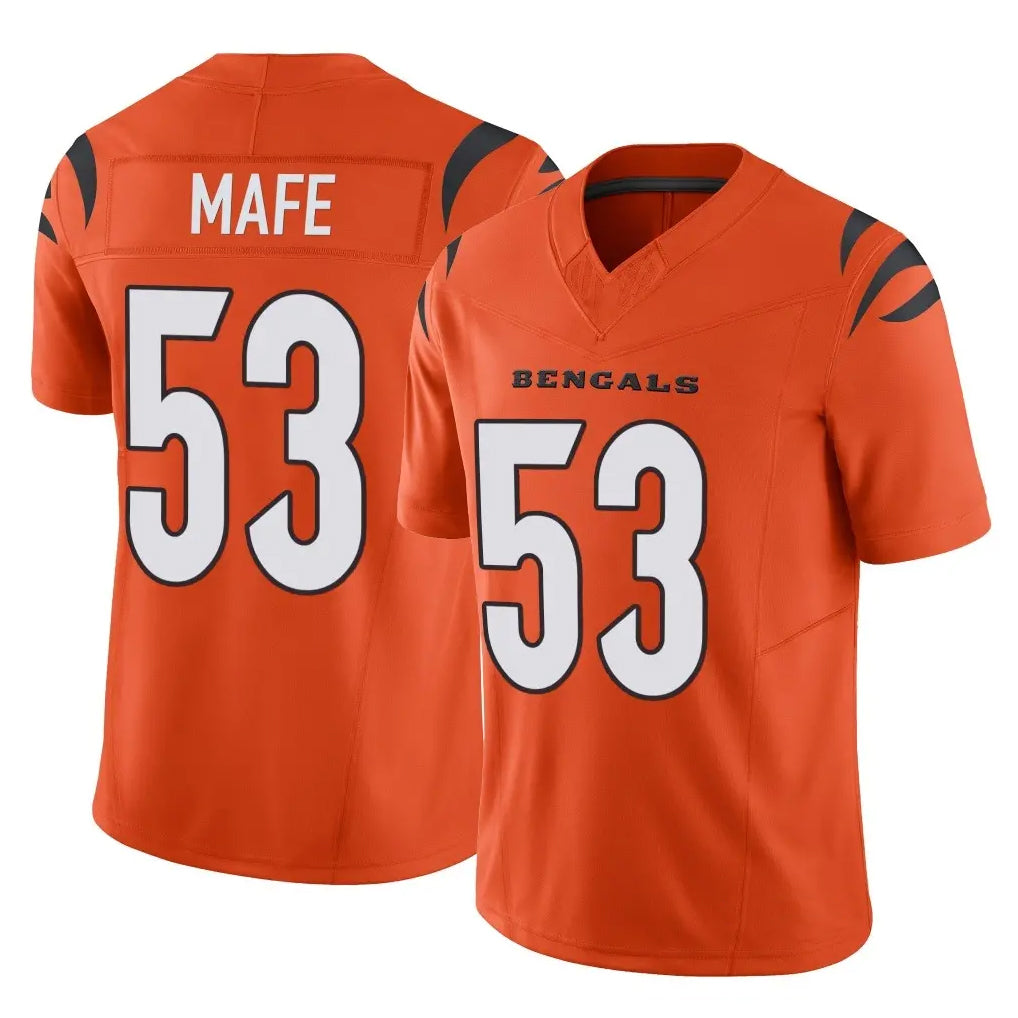 Parkc C.Bengals #53 Boye Mafe Player Orange Vapor F.U.S.E. Limited Home Game Stitched Jerseys