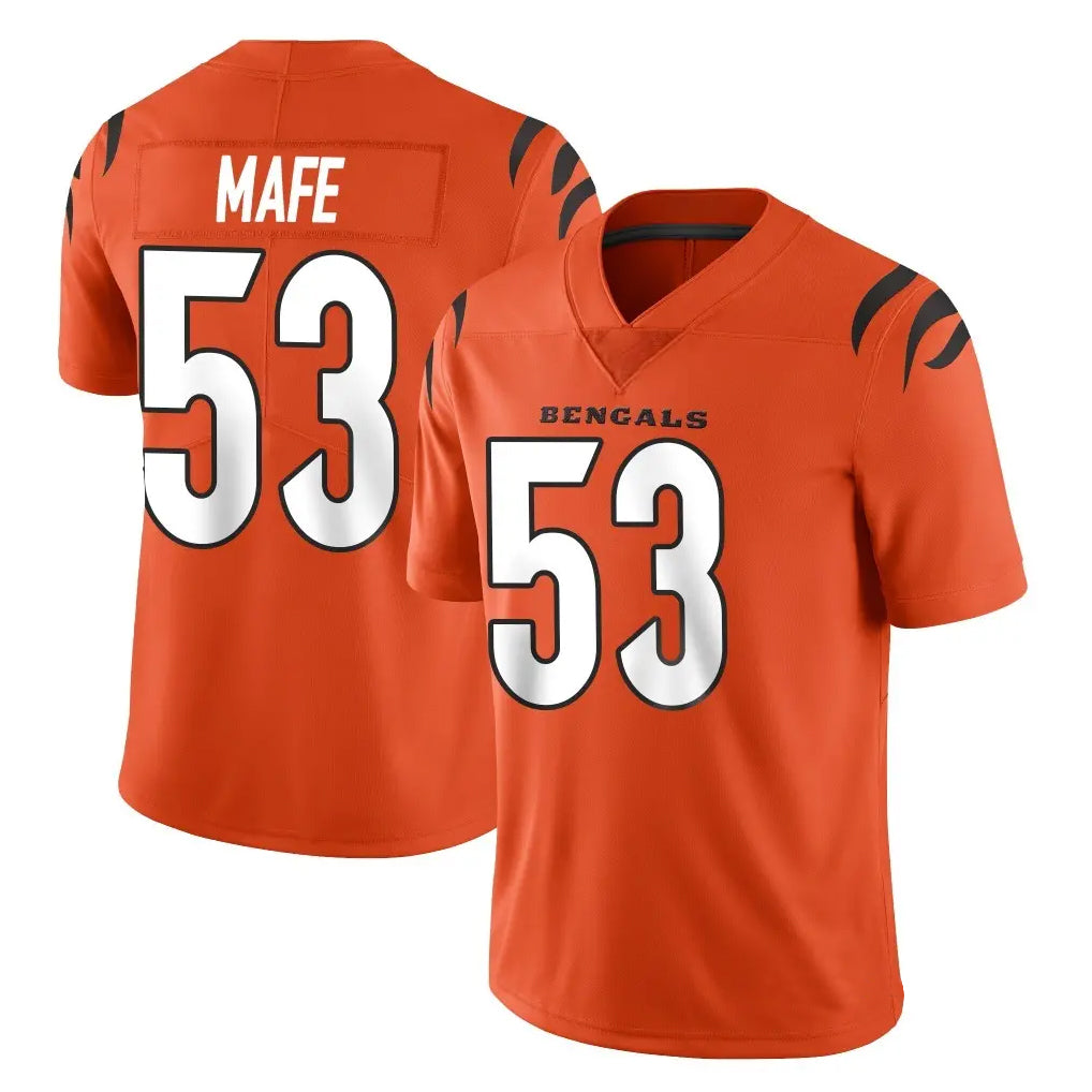 Parkc C.Bengals #53 Boye Mafe Player Orange Vapor Untouchable Limited Home Game Stitched Jerseys