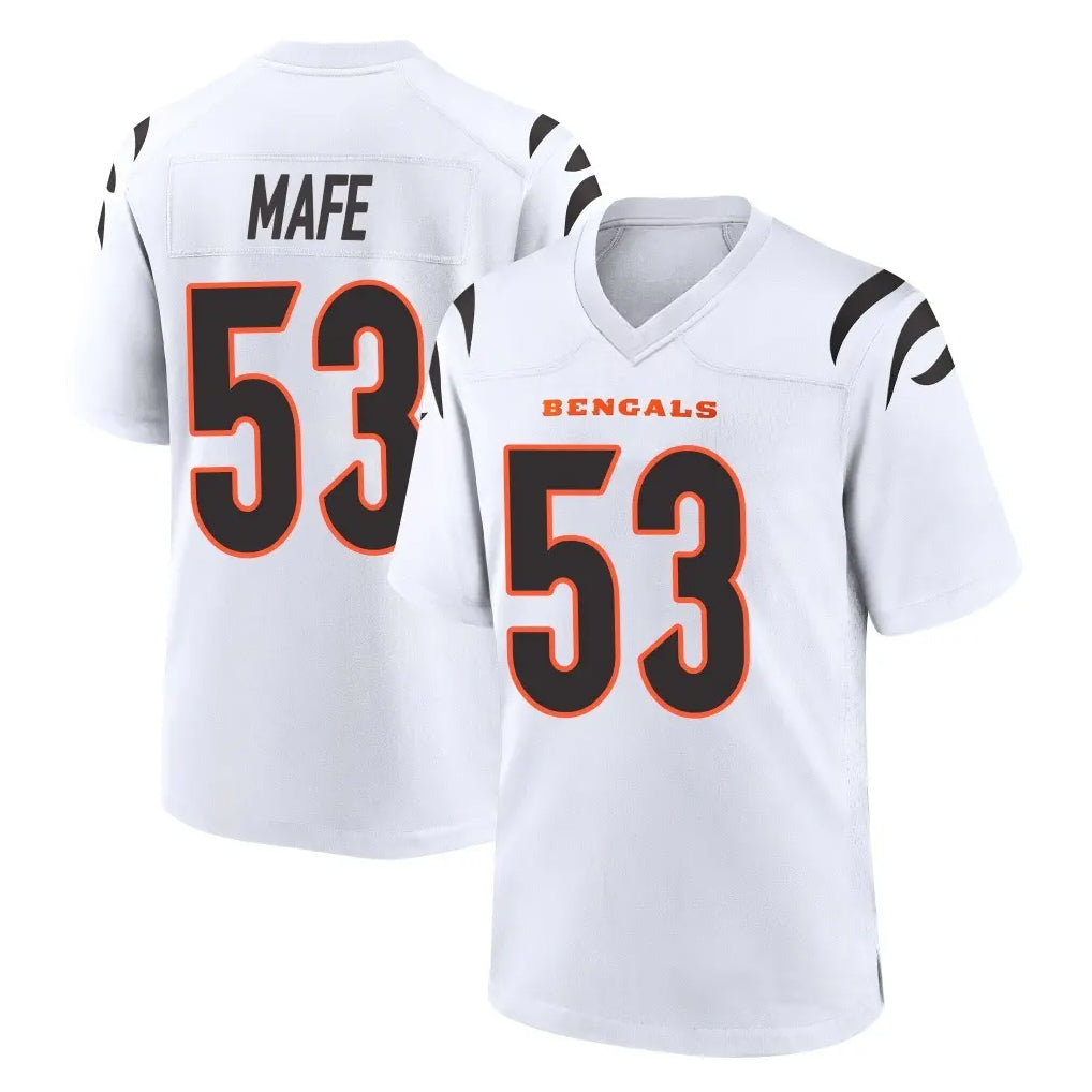 Parkc C.Bengals #53 Boye Mafe Player White Home Game Stitched Jerseys