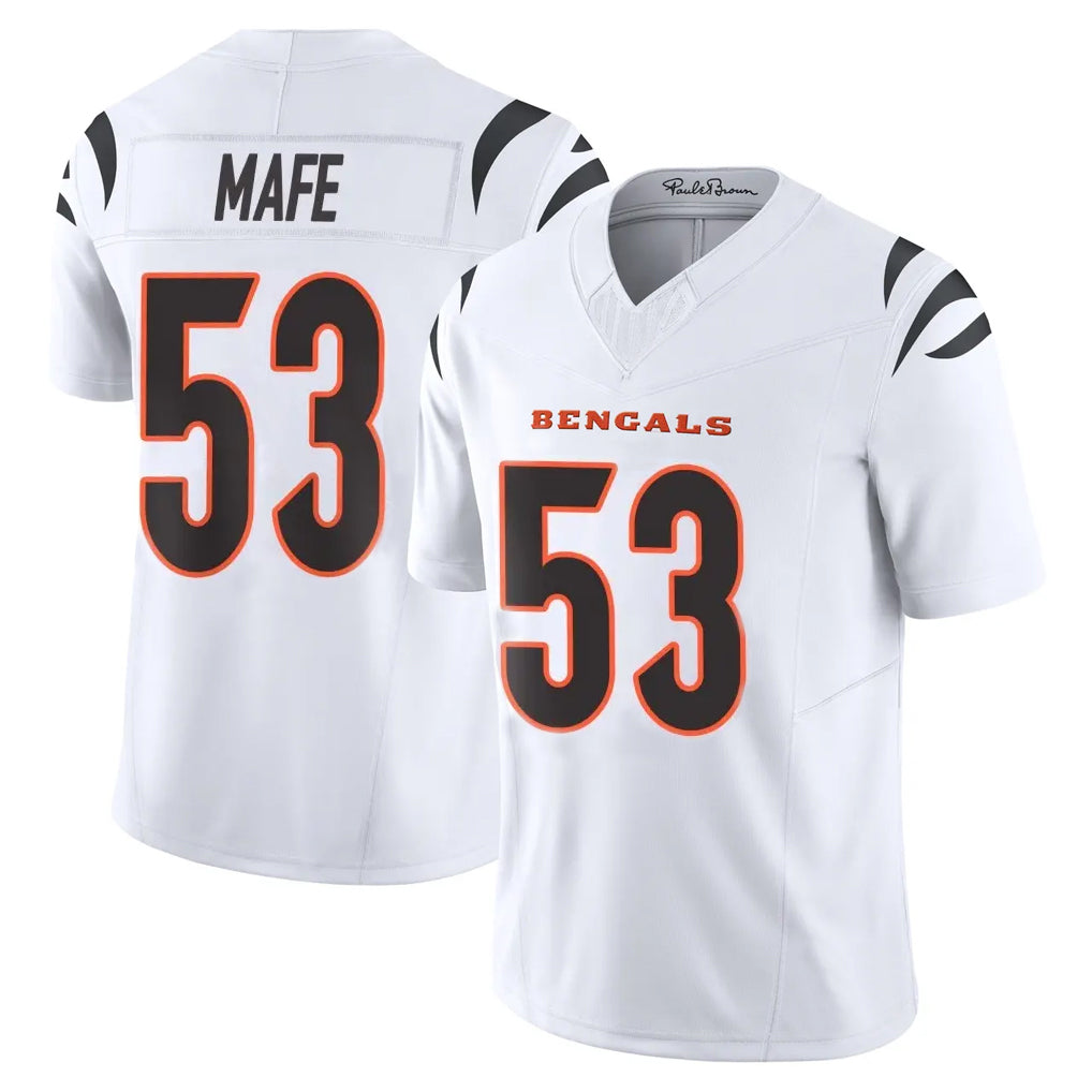Parkc C.Bengals #53 Boye Mafe Player White Vapor F.U.S.E. Limited Home Game Stitched Jerseys