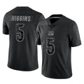 Parkc C.Bengals #5 Tee Higgins Player Black Reflective Limited Game Stitched Jerseys