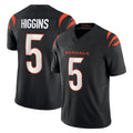 Parkc C.Bengals #5 Tee Higgins Player Black Vapor F.U.S.E. Limited Home Game Stitched Jerseys