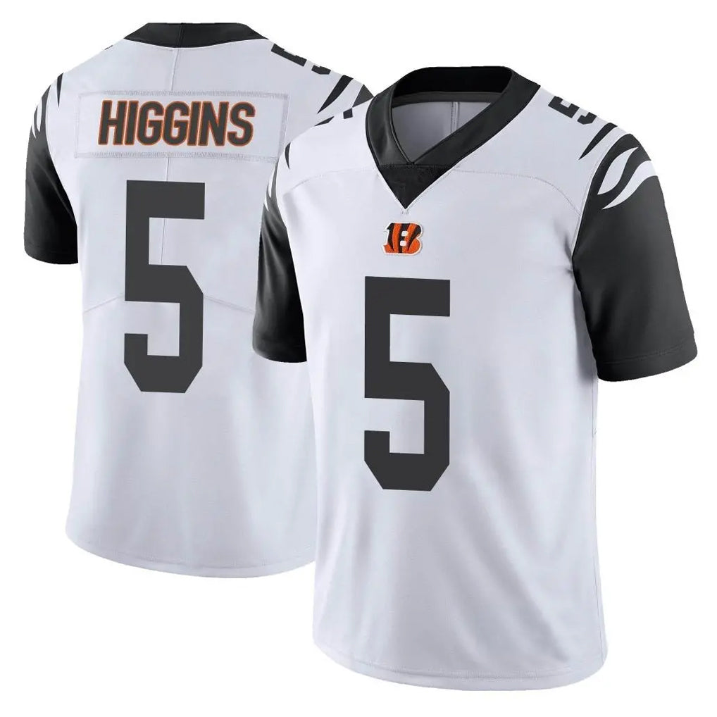 Parkc C.Bengals #5 Tee Higgins Player White Color Rush Vapor Untouchable Limted Home Game Stitched Jerseys