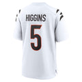 Parkc C.Bengals #5 Tee Higgins Player White Home Game Stitched Jerseys