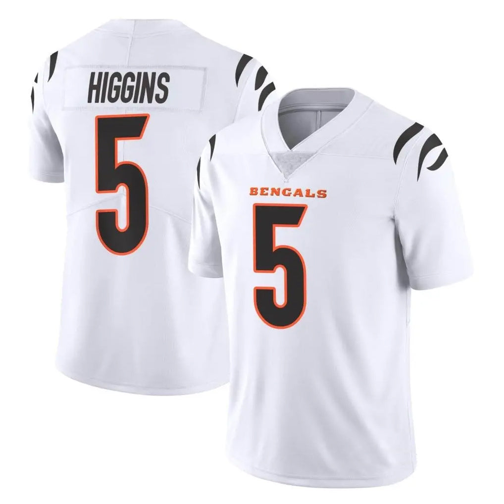 Parkc C.Bengals #5 Tee Higgins Player White Vapor Untouchable Limited Home Game Stitched Jerseys
