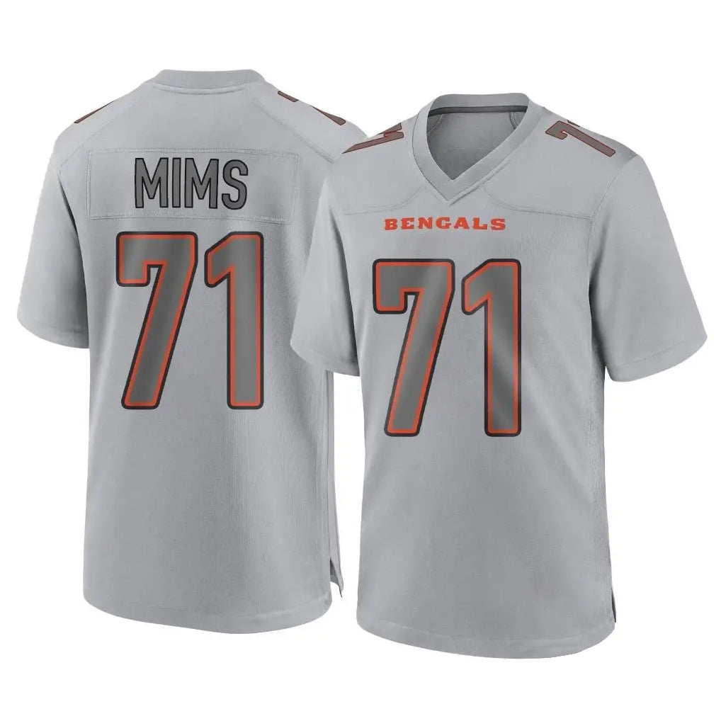Parkc C.Bengals #71 Amarius Mims Player Gray Atmosphere Fashion Game Stitched Jerseys