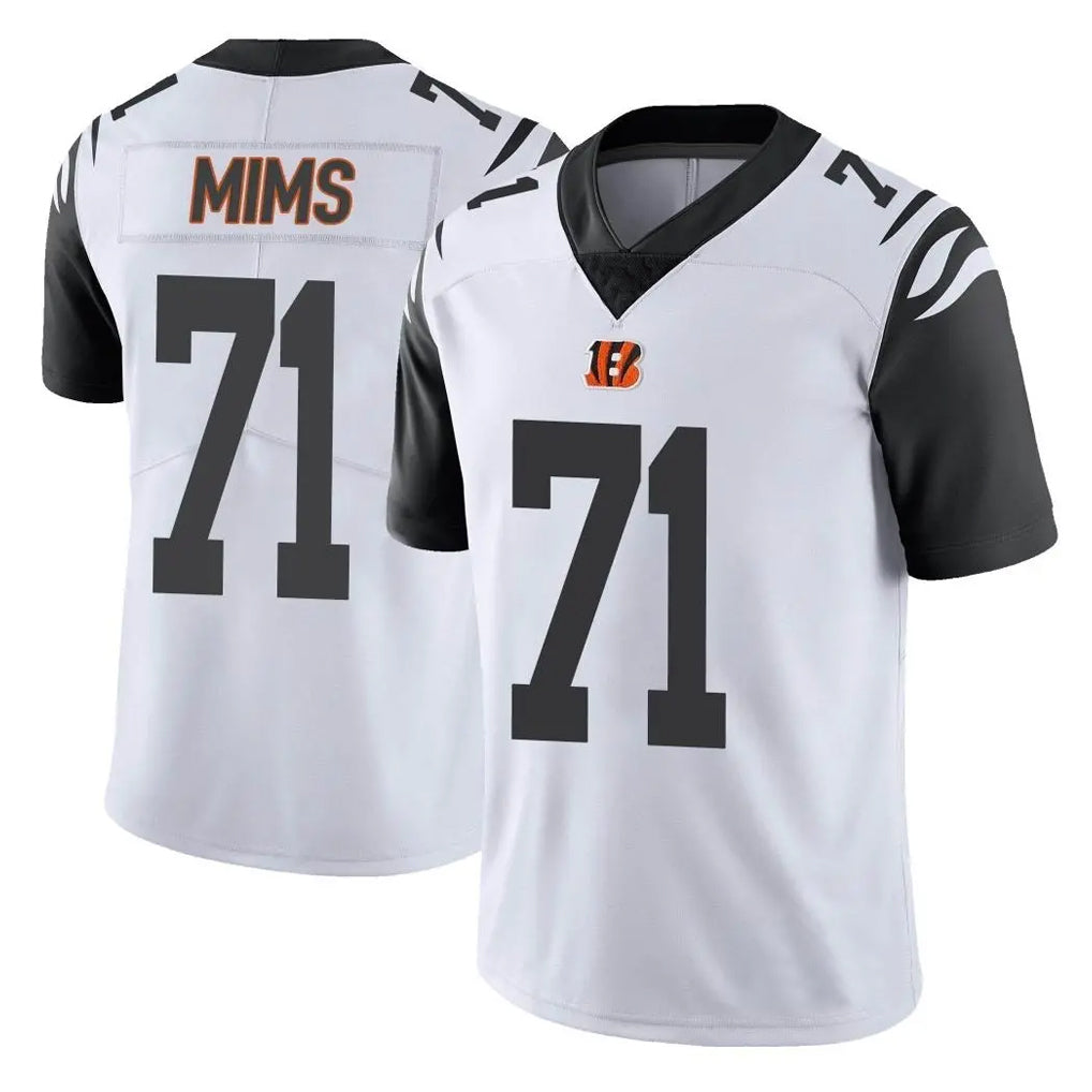 Parkc C.Bengals #71 Amarius Mims Player White Color Rush Vapor Untouchable Limted Home Game Stitched Jerseys