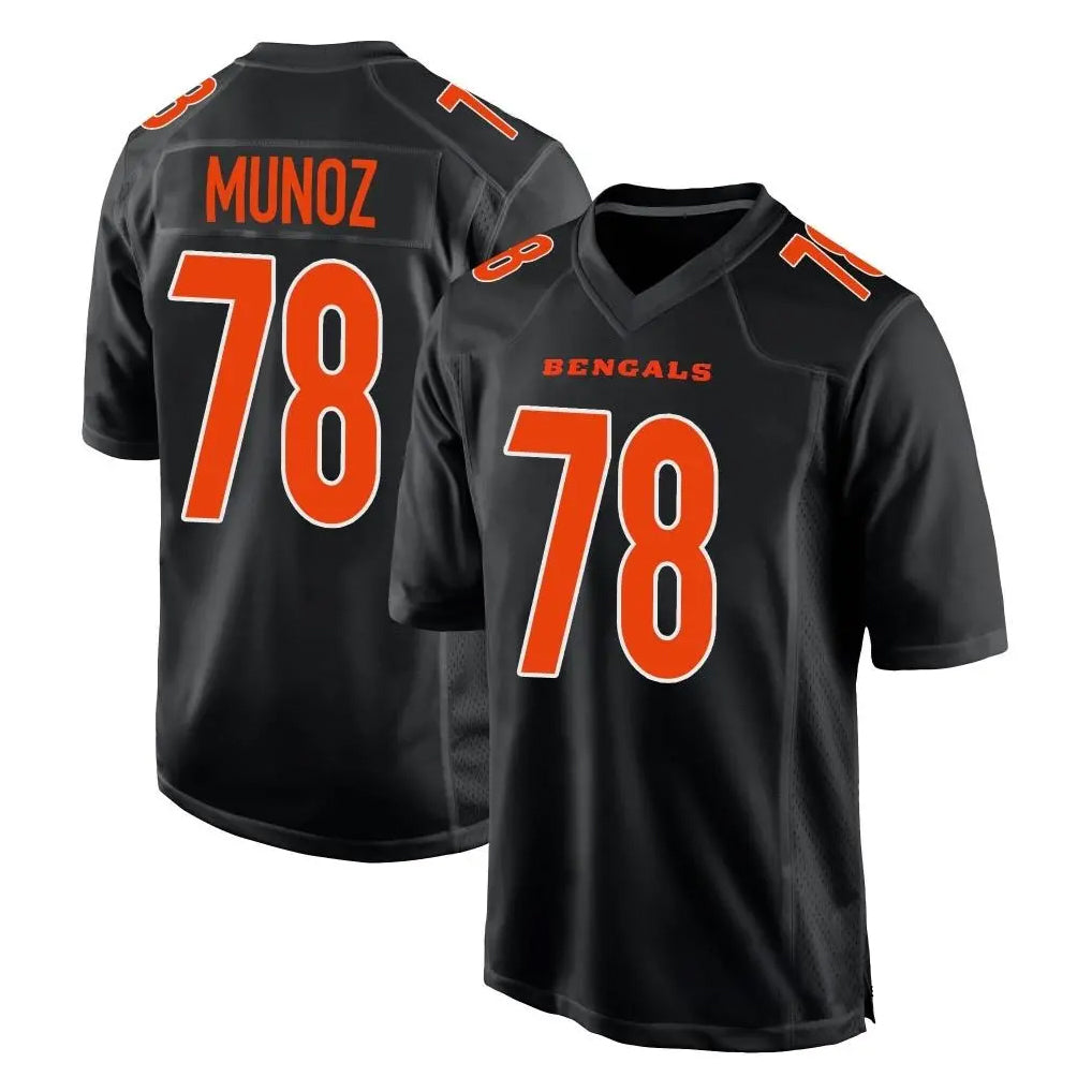 Parkc C.Bengals #78 Anthony Munoz Player Black Fashion Game Stitched Jerseys