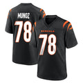 Parkc C.Bengals #78 Anthony Munoz Player Black Home Game Stitched Jerseys